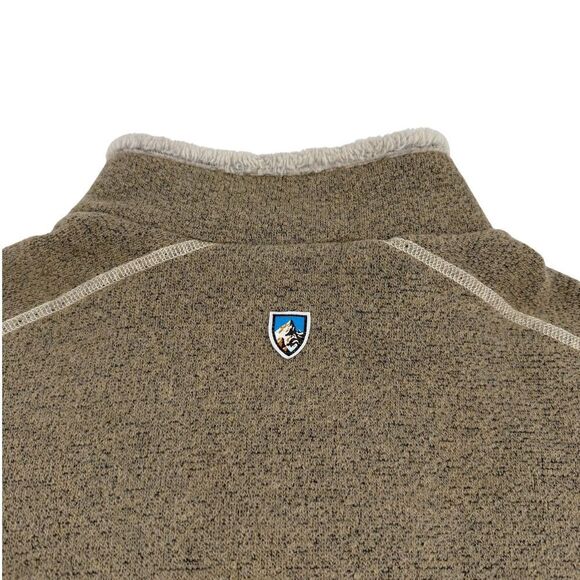 Kuhl Men's EUROPA Quarter Zip Alfpaca Fleece Oatmeal Medium - Picture 8 of 14